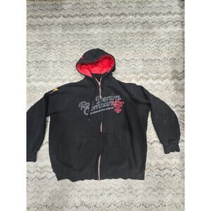 Rocawear Black Embroidered Zip Up Hoodie Men's Size 3XL(READ DESCRIPTION)